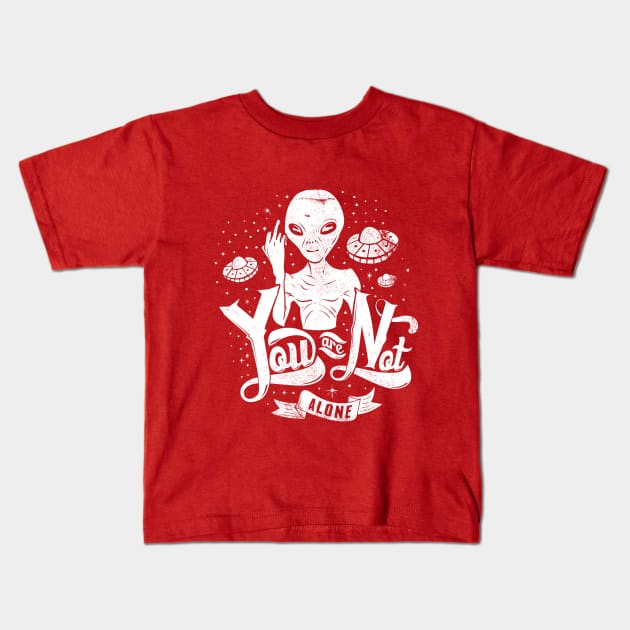 hello alien world Kids T-Shirt by xxxbomb